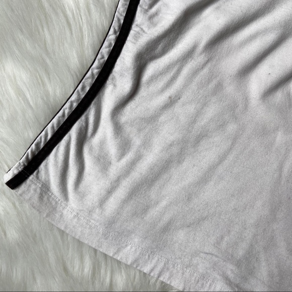 Adidas White & Black V Neck Athletic Tee - Picture 3 of 6